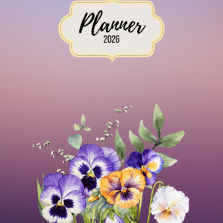 Planner 2026 - Capa Floral amor perfeito